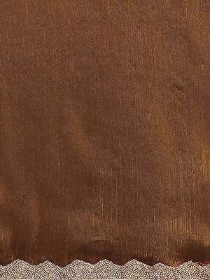 Copper embellished saree with blouse piece 4