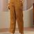 mustard floral printed cotton blend straight suit set