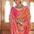 Orange orange & red ethnic motifs woven design zari banarasi saree