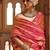 Orange orange & red ethnic motifs woven design zari banarasi saree