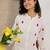 women ethnic motifs embroidered regular kurta with trousers