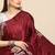 Maroon floral embroidered  saree
