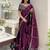 Burgundy embellished sequinned organza leheriya saree