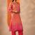 women leheriya printed regular mirror work kurta with palazzos & with dupatta