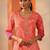 women leheriya printed regular mirror work kurta with palazzos & with dupatta