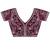 Burgundy embellished sequinned organza leheriya saree
