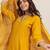 yoke design v-neck straight sequinned kurta with trousers and dupatta