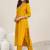 yoke design v-neck straight sequinned kurta with trousers and dupatta