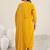 yoke design v-neck straight sequinned kurta with trousers and dupatta