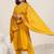 yoke design v-neck straight sequinned kurta with trousers and dupatta
