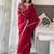 Maroon sequinned embroidered organza saree