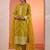 floral embroidered round neck sequinned straight kurta with trousers & dupatta