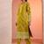 floral embroidered round neck sequinned straight kurta with trousers & dupatta