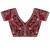 Maroon sequinned embroidered organza saree