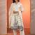 women woven design embroidered kurta with trousers & dupatta
