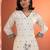 women woven design embroidered kurta with trousers & dupatta
