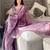 Lavender organza leheriya thread and sequence work saree