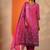 women ethnic motifs printed regular kurta with trousers & with dupatta