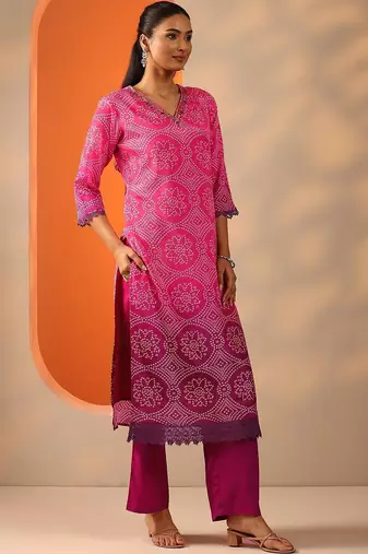 women ethnic motifs printed regular kurta with trousers & with dupatta