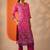 women ethnic motifs printed regular kurta with trousers & with dupatta