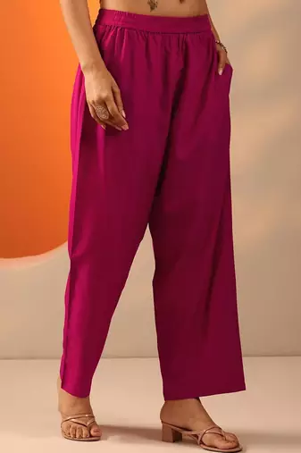 women ethnic motifs printed regular kurta with trousers & with dupatta