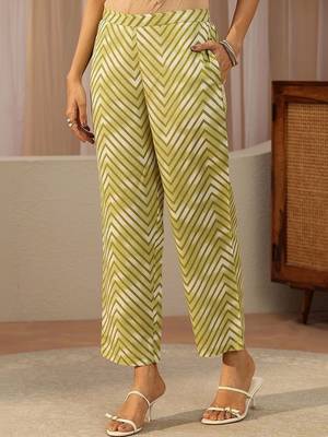 green paisley printed cotton straight suit set 4