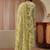 green paisley printed cotton straight suit set