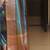 Teal woven design zari tissue saree