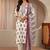 off white paisley printed cotton blend straight suit set