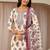 off white paisley printed cotton blend straight suit set