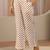 off white paisley printed cotton blend straight suit set