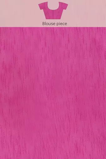Pink pink & gold toned floral beads & stones organza saree