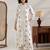 women ethnic motifs embroidered regular thread work kurta with trousers