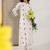 women ethnic motifs embroidered regular thread work kurta with trousers