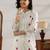 women ethnic motifs embroidered regular thread work kurta with trousers