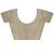 Beige gold satin ethnic embellished festive wear matching blouse sarees