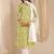 women floral printed regular kurta with trousers & with dupatta