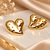 Anti-tarnish, stud back, polished finish, women's jewellery, bold heart design
