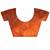 Orange orange satin ethnic embellished festive wear matching blouse sarees