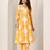 women ethnic motifs printed regular kurta with trousers