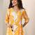 women ethnic motifs printed regular kurta with trousers