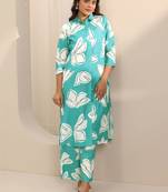 women floral printed regular kurta with trousers