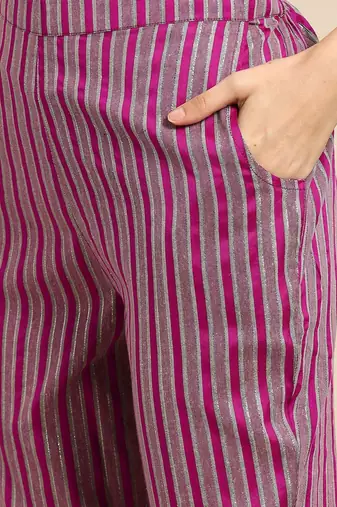 women regular kurta with trousers & with dupatta