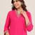 yoke design v neck kurta with trousers & dupatta