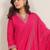 yoke design v neck kurta with trousers & dupatta