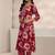 women floral printed regular thread work kurta with trousers & with dupatta