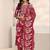 women floral printed regular thread work kurta with trousers & with dupatta
