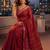 Maroon ethnic motifs saree