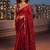 Maroon ethnic motifs saree