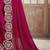 Magenta embellished sequinned satin designer saree
